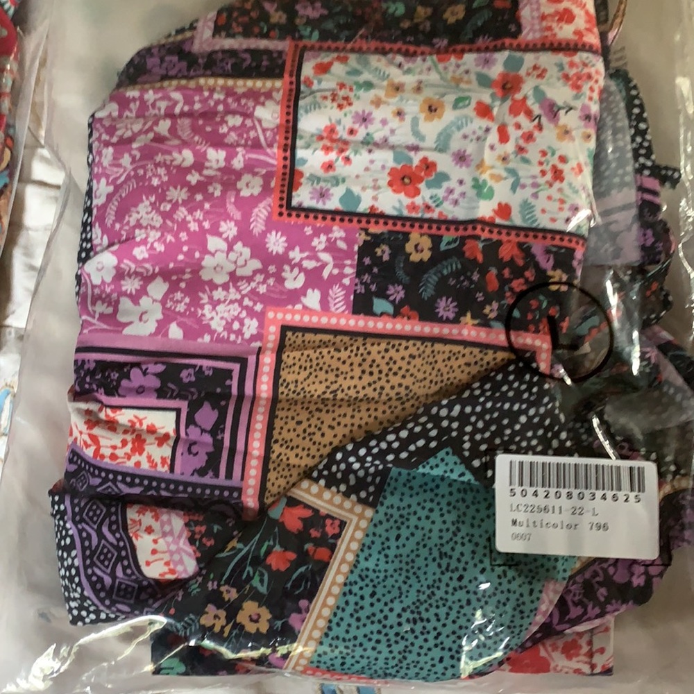 LAST ONE - Size L- Boho Floral Patchwork Dress- NWT - Picture 9 of 12